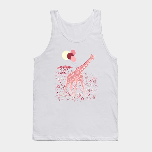 Pink giraffe Tank Top by Mimie20